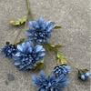 Viento de océano azul flores de simulación para boda al por mayor azul oscuro azul zafiro azul bruma blanco boda camino guía techo flores falsas