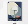 Pintura Decorativa Bauhaus Geométrica de Color Contrastante Hotel Apartamento Sala de Estar Artística Moderna Marco de PS de Alta Gama Aleación de Aluminio Pintura para Colgar