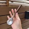 Cuchara de Acero Inoxidable con Imitación de Madera de Nogal, Cucharón para Helado, Cucharón para Frutas y Sandía, Vajilla Transfronteriza