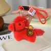 Lingote Mascota Año del Caballo Muñeco Pony Colgante Juguete Zodiaco Lindo Llavero de Bolsa Hazte Rico Rápido Adorno para Colgar en el Coche