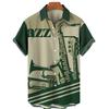 Camisa de Impresión Digital 3D para Hombre Transfronteriza Serie de Estampado Completo Independiente Cardigan Hawaiano LAPARL Hombre