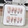 Uñas Portátiles en Caja Transparente al por Mayor para Tiendas Físicas, Parches para Uñas Artísticas, Pegatinas de Uñas Terminadas, Uñas Postizas Removibles
