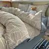 Conjunto de Cuatro Piezas Transpirable de Grado para Maternidad y Bebé para Dormir sin Ropa, Sábana y Funda Nórdica de Algodón Puro de Doble Capa tipo Gasa, Suave como una Nube, Conjunto de Tres o Cuatro Piezas para Dormitorio