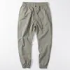 Overol delgado de amarre en el tobillo para hombre, verano, deportes al aire libre, holgado, secado rápido, pantalones juveniles modernos, versátiles, casuales