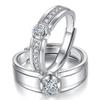 El Anillo Hexagonal para Pareja Yihua Más Vendido y Atractivo Amor Ligero y Casual Anillo de Pareja Imitación Moissanita Anillo para Pareja