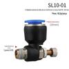 Conector Rápido para Válvula Borboleta SL6-01/8-02/10-02 Componente Pneumático Engate Rápido Design à Prova de Vazamento Passante