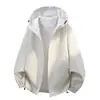 Chaqueta de una sola capa para hombre y mujer, nueva para el otoño de 2026, color liso, con capucha, corte holgado, impermeable, cortavientos, estilo americano, moderna, casual