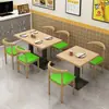 Tienda de fideos para picar, barbacoa, desayuno, catering, comida rápida, mesa de restaurante de té de burbujas, mesa comercial moderna simple económica y asequible