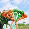 Globo de Dinosaurio de Dibujos Animados de Papel de Aluminio con Palo de Arrastre para Niños Decoración de Escena de Cumpleaños para Bebés de Guardería Juguete