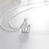 Mulheres S925 Sterling Prata Estéreo Oco Coroa Rainha Estilo Colar Luz Luxo Nicho Fábrica Venda Direta