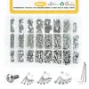 Caja Transfronteriza M2-M6 Tornillos de Cabeza Avellanada Hexagonal de Acero Inoxidable 304, Tuercas, Arandelas Planas con Juego Combinado de Llaves