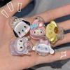 Presilha de Cabelo Fofa Transparente com Brilho Sanrio Cão Yugui Kulomi Coração de Menina Estudante ins Desenho Animado Doce