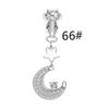 Suministro Transfronterizo Europeo y Americano, Clips para Orejas Sencillos Incrustados con Diamantes, Anillos Falsos para Ombligo, Sin Perforación, Joyería Europea y Americana en Stock