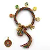 Pulsera Tejida a Mano de Hilo de Algodón de Tíbet Trenzada Wuye Manjushri Zorro Hada Thangka Pulsera de Reencarnación Pulsera Tejida a Mano Estilo Tíbet