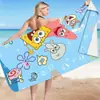 Toalla de Playa Variada de Microfibra Serie de Toallas de Baño para Natación Toalla de Playa Bob Esponja Toalla Cuadrada de Felpa de Doble Cara Toalla de Playa
