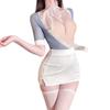 Lencería Sexy, Uniforme Dulce de Aeromoza, Ajustado Sexy para Actuación en Discoteca, Tentación Apasionada, Traje de Falda Ceñido a la Cadera