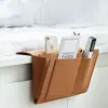 Bolsa de armazenamento suspensa para cabeceira em tecido não tecido simples, bolsa de armazenamento portátil para dormitórios, um item prático para sofás e cabeceiras