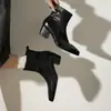 Botines Chelsea Lavados de Piel de Vaca de Alta Calidad para Viajes Otoño/Invierno 2026 Tacón Grueso Tacón Medio Punta Puntiaguda Profesionales de Cuero Genuino Tobilleros para Mujer