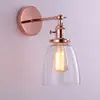 Lámpara de pared interior de ático retro transfronteriza, lámpara de pared creativa para mesita de noche, pasillo, pasillo, balcón, entrada, E27, lámpara de vidrio