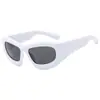 Gafas de sol de montura grande de hip hop europeo y americano exageradas gafas de sol de moda transfronteriza para montar al aire libre gafas de sol cóncavas y2g