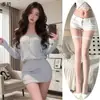 Lingerie sexy, sedutora e pura, sem costas, um ombro só, vestido de manga longa, justo ao corpo, pijamas provocantes e sedutores, estilo desejo puro