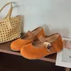 Zapatos de gamuza estilo coreano para otoño 2026, suela suave, venta al por mayor, estampado de leopardo, zapatos de un solo color bajos para mujer, zapatos Mary Jane planos, modelo nuevo retro