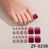 Adesivos de Unha e Pé Europeus e Americanos Transfronteiriços Zhengxiang, Glitter de Cor Sólida, Adesivos de Nail Art de Luxo Leve, Adesivos de Dedo do Pé de Cobertura Total, Lote Misto, Iridescente