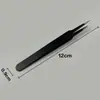 Pinzas Digitales de Acero Inoxidable Herramientas Antiestáticas Recogida de Cabello de Nido de Pájaro Pinzas Digitales Punta de Alta Precisión para Reparación de Injerto de Pestañas
