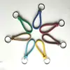 Llavero creativo de cuerda de cuero tejido a mano para pareja, llavero de coche, llavero al por mayor, colgante para bolso