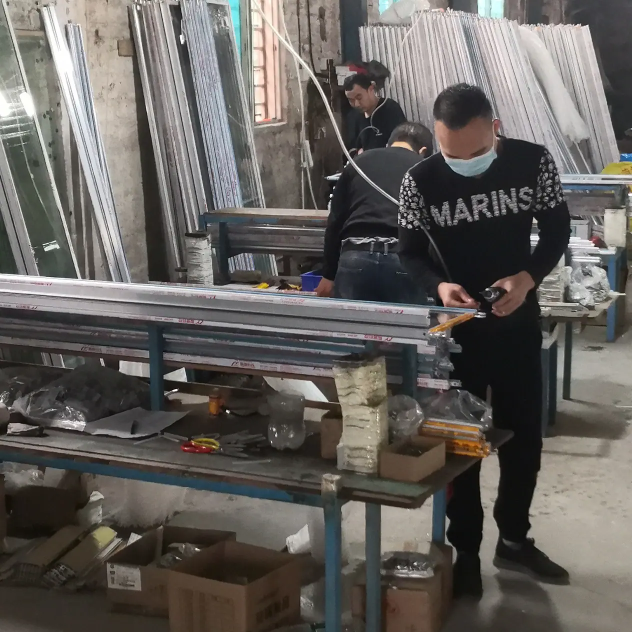 3门淋浴房组装扇叶
