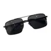 Gafas de Sol de Media Montura Teaming para Hombre para Conducir Anti-ultravioleta Gafas de Sol Cuadradas Popular en Internet Cara Grande Ojos Personalidad a la Moda