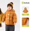 Repelência à Água Nível 4 Roupas de Algodão Infantis Família Dudu Jaqueta com Capuz para Meninos Outono e Inverno Roupas de Outono Jaqueta de Algodão para Meninas Quente