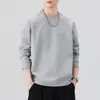 Sudadera de Hombre Shanggu Invierno Forrada de Polar Engrosada Cuello Redondo Holgada Chaqueta Bordado 3D para Hombre Top Cálido para Hombre