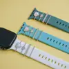 Acessórios de Relógio Inteligente Transfronteiriços Adequados para Apple Watch Pulseira de Silicone Fivela Decorativa Decoração de Coração de Resina