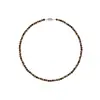 Collar Estilo Maillard Ojo de Tigre Lujo Accesible Moda Retro Gama Alta Cadena para Suéter con Cuentas Nuevo Otoño e Invierno 2025