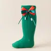 Calcetines Navideños para Niños Calcetines de Media Pantorrilla Otoño Invierno Bebé Festivos Año Nuevo Calcetines Rojos Calcetines Largos para Niños