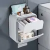 Caja de Pañuelos para Baño Portarrollos de Papel Higiénico de Pared Dispensador de Pañuelos sin Taladro Estante de Almacenamiento para Baño Portarrollos de Papel Higiénico