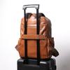 Mochila de Cuero Retro Europea y Americana para Hombre Cuero Curtido Vegetal Mochila de Viaje Gran Capacidad Bolsa para Computadora Bolsa de Piel de Vaca