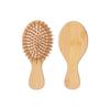 Peine de Madera de Bambú Souvenir Pequeño Peine de Cojín de Aire Portátil Peine de Peluquería Masaje de Cabeza Cabello Suave Peine Ovalado de Madera