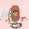 Bolso Cruzado Mini Pequeño Bolso de Hombro Portátil Simple para Teléfono Bolso de Maquillaje de Silicona Bolso con Cremallera para Monedas Bolso de Almacenamiento para Monedas