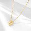 Collar de Cadena para Clavícula de Plata Esterlina con Diseño Nicho Ins de Lujo Ligero Transfronterizo Europeo y Americano, Amor Simple, Zircón en Forma de Corazón