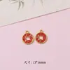 Novo estilo chinês tradicional com gotas de óleo dourado em liga metálica, pulseira e colar handmade DIY com furo para passagem, acessórios de joalheria no atacado