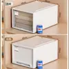 Caixa de armazenamento de plástico tipo gaveta de instalação gratuita, caixa de armazenamento de guarda-roupa doméstico, caixa de armazenamento de roupas combinadas multicamadas, atacado