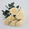 Ramo de rosas de simulación de comercio exterior, flores falsas, decoración del hogar, accesorios de fotografía, rosas, 10 rosas rojas