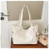 Bolso de hombro para mujer estilo coreano de piel sintética suave PU, nueva moda 2025, bolso tote de gran capacidad, versátil para ir al trabajo