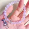 Amatista Natural Pulsera de Cristal DIY Cuentas Sueltas Oso Transferencia Original Pulsera para Mujer Nueve Púrpuras Regalo Lujo Ligero