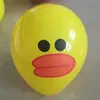 Urso pato coelho impressão infantil cartoon látex fabricantes de balões brinquedos redondos por atacado para empurrar presentes podem ser enviados em nome