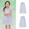 Faldas para Niñas Balabala Vestidos para Niños Estilo Nuevo de Verano 2025 Nuevo Estilo Chino Falda de Malla sin Mangas para Niños Pequeños