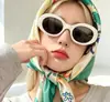Gafas de Sol Ovaladas con Marco de Metal del Arco del Triunfo de Marca Cruzada para Mujer, Gafas de Sol Pequeñas de Gama Alta para Chicas Atrevidas, Protección UV