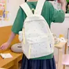 Mochila de novo estilo para estudantes do ensino fundamental II e médio, versão coreana estampada casual, estilo niche ins, bolsa para laptop de estudante com tema de floresta